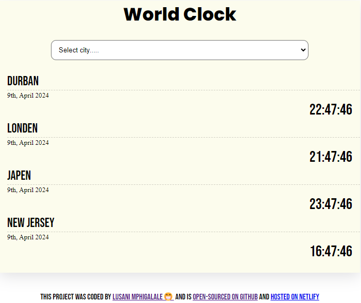 world clock